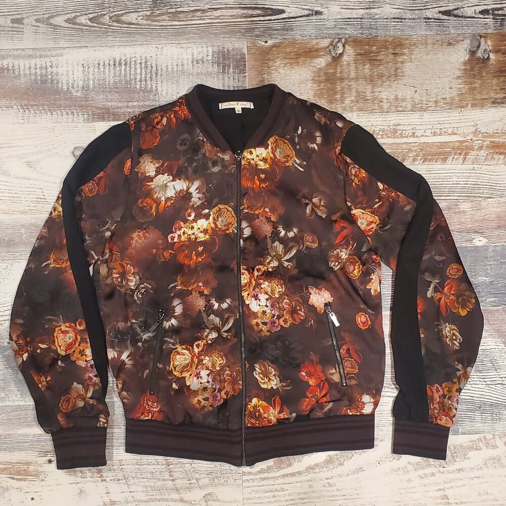Willow & Clay Fall Floral Bomber Jacket